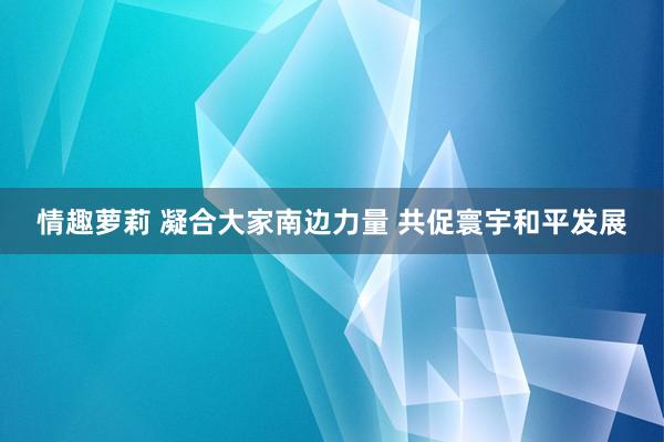 情趣萝莉 凝合大家南边力量 共促寰宇和平发展