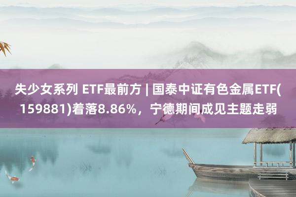 失少女系列 ETF最前方 | 国泰中证有色金属ETF(159881)着落8.86%，宁德期间成见主题走弱