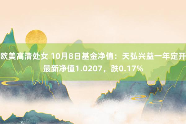 欧美高清处女 10月8日基金净值：天弘兴益一年定开最新净值1.0207，跌0.17%