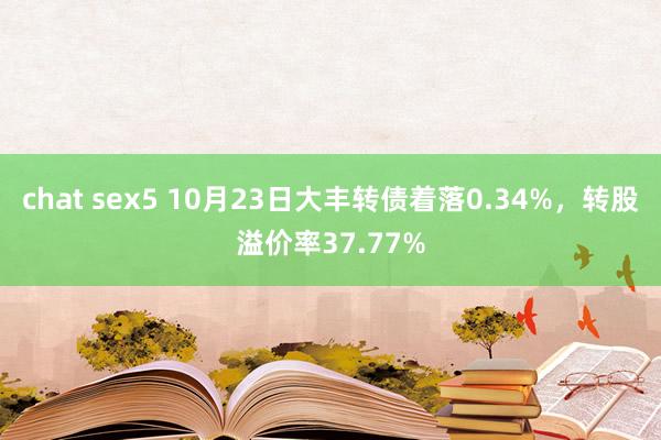 chat sex5 10月23日大丰转债着落0.34%，转股溢价率37.77%