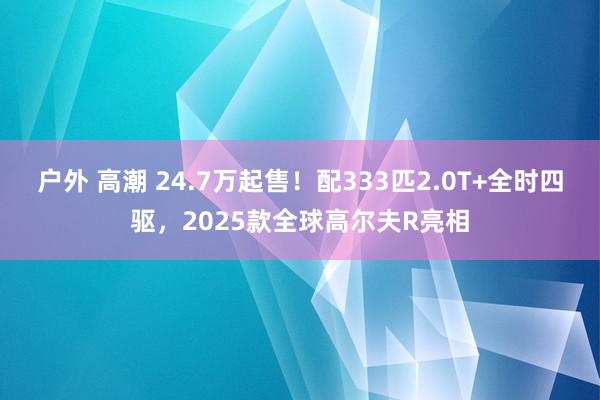 户外 高潮 24.7万起售！配333匹2.0T+全时四驱，2025款全球高尔夫R亮相