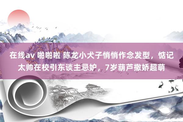 在线av 啪啪啦 陈龙小犬子悄悄作念发型，惦记太帅在校引东谈主忌妒，7岁葫芦撒娇超萌