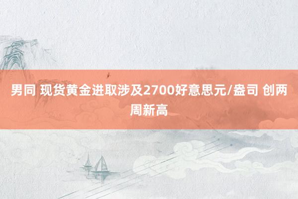 男同 现货黄金进取涉及2700好意思元/盎司 创两周新高