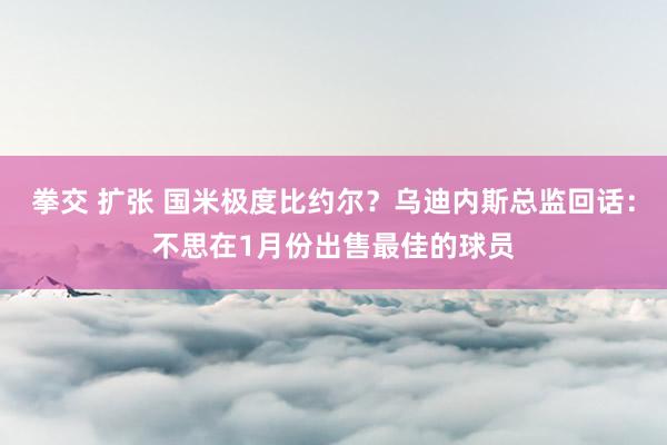 拳交 扩张 国米极度比约尔？乌迪内斯总监回话：不思在1月份出售最佳的球员