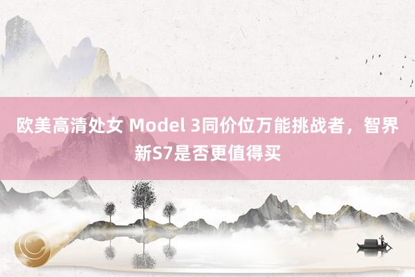 欧美高清处女 Model 3同价位万能挑战者，智界新S7是否更值得买