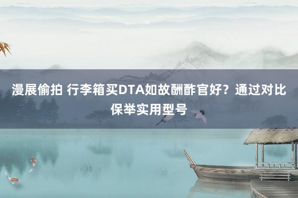 漫展偷拍 行李箱买DTA如故酬酢官好？通过对比保举实用型号