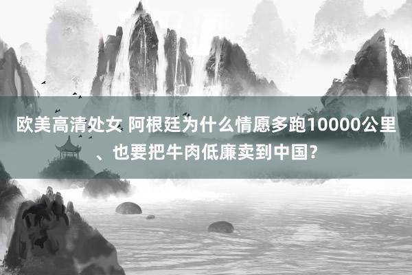 欧美高清处女 阿根廷为什么情愿多跑10000公里、也要把牛肉低廉卖到中国？