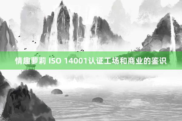 情趣萝莉 ISO 14001认证工场和商业的鉴识