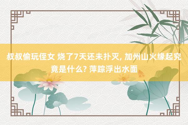 叔叔偷玩侄女 烧了7天还未扑灭， 加州山火缘起究竟是什么? 萍踪浮出水面