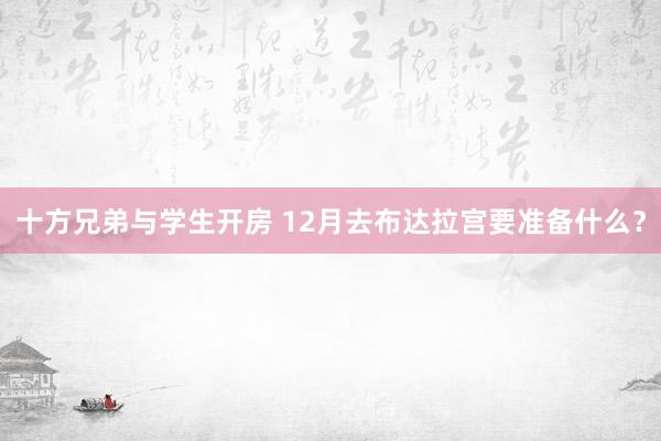 十方兄弟与学生开房 12月去布达拉宫要准备什么？